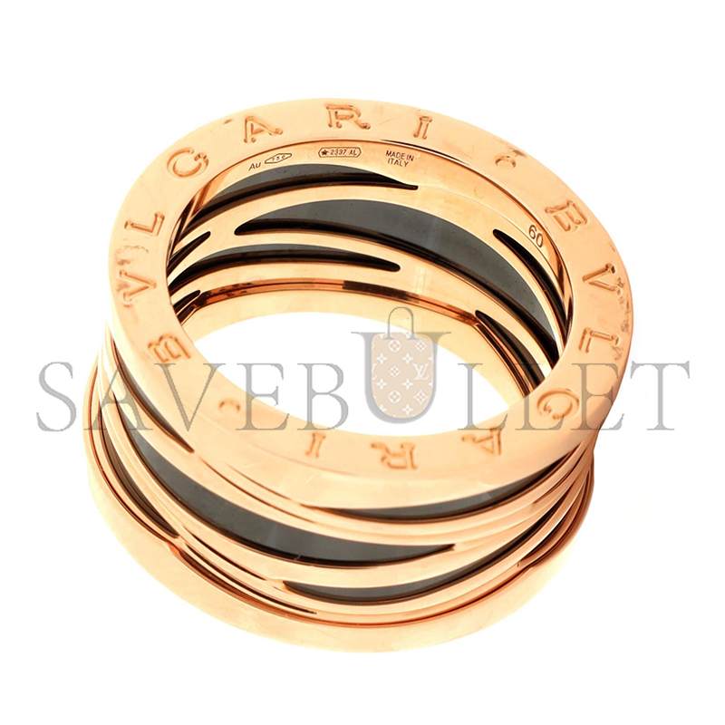 Bv1g*ai b.zero1 design legend zaha hadid four band ring 18k rose gold